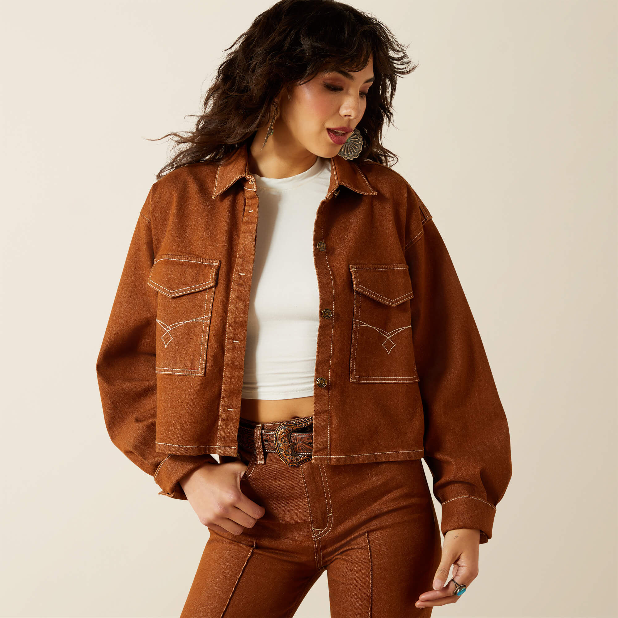 Boxy Cropped Denim Jacket